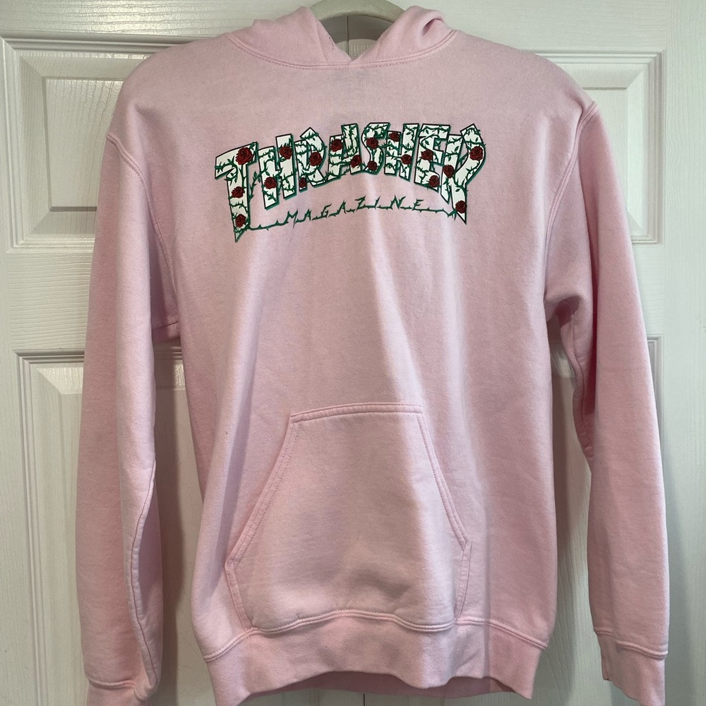 THRASHER Light Pink Hoodie
